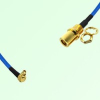 Semi-Flexible Jumper SMB Front Mount Bulkhead Female to MMCX Male Right Angle Semi-Flexible Jumper SMB Front Mount Bulkhead Female to MMCX Male Right Angle