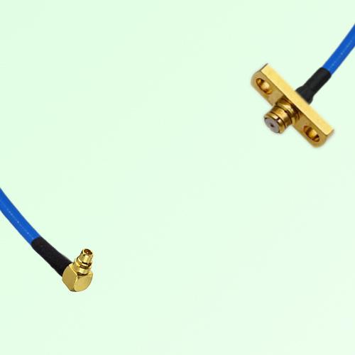 Semi-Flexible Jumper SMP Female 2 Hole Flange Mount to MMCX Male Right Angle Semi-Flexible Jumper SMP Female 2 Hole Flange Mount to MMCX Male Right Angle