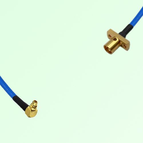 Semi-Flexible Jumper SMP Male 2 Hole Flange Mount to MMCX Male Right Angle Semi-Flexible Jumper SMP Male 2 Hole Flange Mount to MMCX Male Right Angle