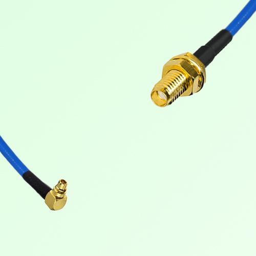 Semi-Flexible Jumper SSMA Bulkhead Female to MMCX Male Right Angle Semi-Flexible Jumper SSMA Bulkhead Female to MMCX Male Right Angle