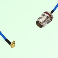 Semi-Flexible TNC Front Mount O-Ring Bulkhead Female - MMCX Male Right Angle Semi-Flexible TNC Front Mount O-Ring Bulkhead Female - MMCX Male Right Angle