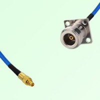 Semi-Flexible Jumper N Female 4 Hole Flange Mount 17.5x17.5mm to MMCX Male Semi-Flexible Jumper N Female 4 Hole Flange Mount 17.5x17.5mm to MMCX Male