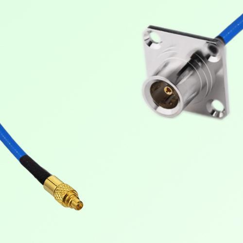 Semi-Flexible Jumper QN Female 4 Hole Flange Mount 25x25mm to MMCX Male