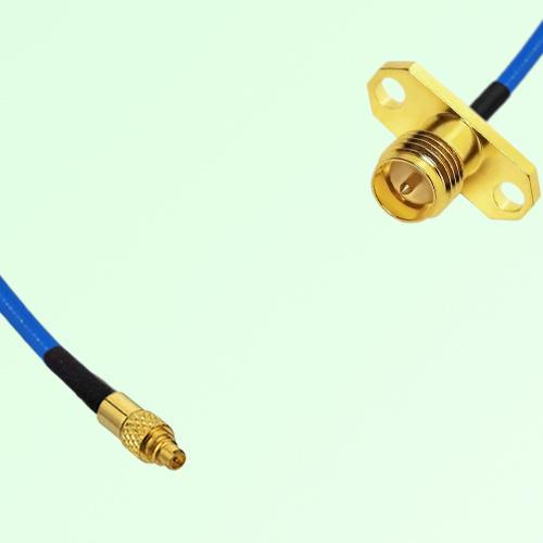 Semi-Flexible Jumper RP SMA Female 2 Hole Flange Mount to MMCX Male Semi-Flexible Jumper RP SMA Female 2 Hole Flange Mount to MMCX Male