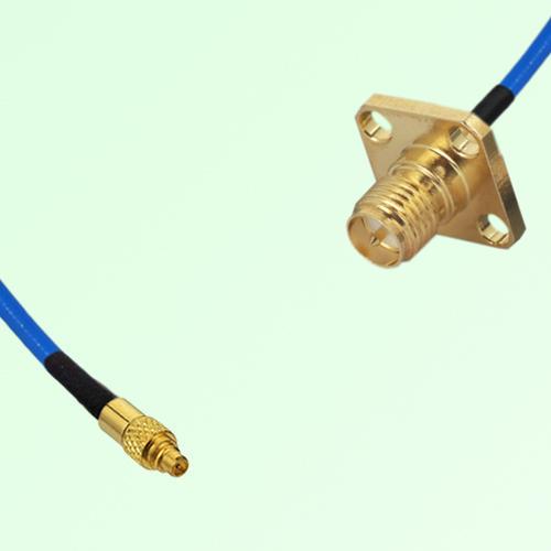 Semi-Flexible Jumper RP SMA Female 4 Hole Flange Mount 12.7x12.7mm to MMCX Male Semi-Flexible Jumper RP SMA Female 4 Hole Flange Mount 12.7x12.7mm to MMCX Male