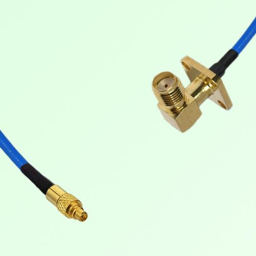 Semi-Flexible Jumper SMA Female Right Angle 4 Hole 12.7x12.7mm to MMCX Male Semi-Flexible Jumper SMA Female Right Angle 4 Hole 12.7x12.7mm to MMCX Male