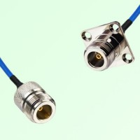 Semi-Flexible Jumper N Female 4 Hole Flange Mount 25x25mm to N Female Semi-Flexible Jumper N Female 4 Hole Flange Mount 25x25mm to N Female