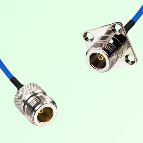 Semi-Flexible Jumper N Female 4 Hole Flange Mount 25x25mm to N Female Semi-Flexible Jumper N Female 4 Hole Flange Mount 25x25mm to N Female