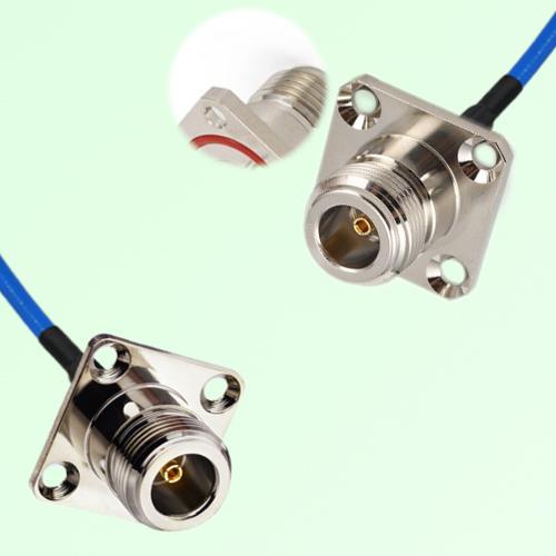 Semi-Flexible Jumper N Female 4 Hole with O-Ring 25mm to N Female 4 Hole 25mm Semi-Flexible Jumper N Female 4 Hole with O-Ring 25mm to N Female 4 Hole 25mm