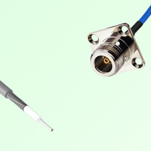 Semi-Flexible Jumper Open-end to N Female 4 Hole Flange Mount 25x25mm Semi-Flexible Jumper Open-end to N Female 4 Hole Flange Mount 25x25mm