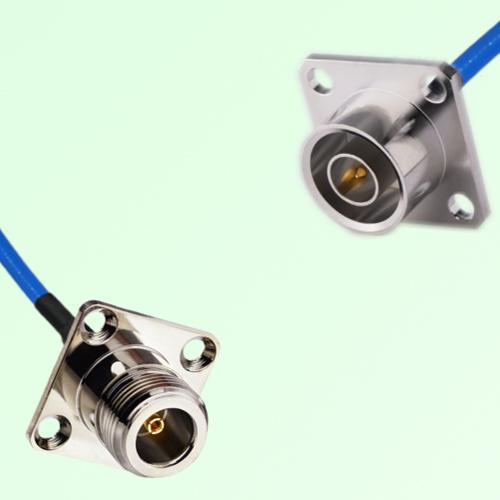 Semi-Flexible Jumper QN Male 4 Hole 25x25mm to N Female 4 Hole 25x25mm Semi-Flexible Jumper QN Male 4 Hole 25x25mm to N Female 4 Hole 25x25mm