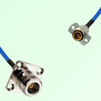 Semi-Flexible Jumper SBMA Female 2 Hole to N Female 4 Hole 25x25mm Semi-Flexible Jumper SBMA Female 2 Hole to N Female 4 Hole 25x25mm