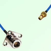 Semi-Flexible Jumper SBMA Bulkhead Male to N Female 4 Hole Flange Mount 25x25mm Semi-Flexible Jumper SBMA Bulkhead Male to N Female 4 Hole Flange Mount 25x25mm