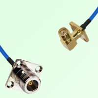Semi-Flexible Jumper SMA Female Right Angle 4 Hole to N Female 4 Hole 25x25mm Semi-Flexible Jumper SMA Female Right Angle 4 Hole to N Female 4 Hole 25x25mm