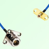 Semi-Flexible Jumper SMB Male 2 Hole to N Female 4 Hole 25x25mm Semi-Flexible Jumper SMB Male 2 Hole to N Female 4 Hole 25x25mm