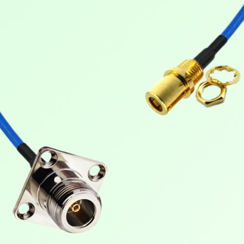Semi-Flexible Jumper SMB Front Mount Bulkhead Female to N Female 4 Hole 25x25mm Semi-Flexible Jumper SMB Front Mount Bulkhead Female to N Female 4 Hole 25x25mm