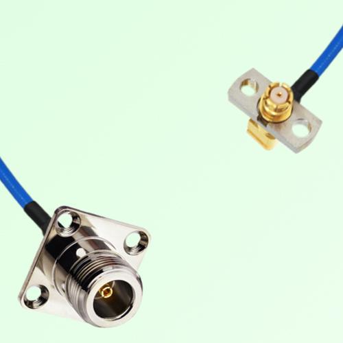 Semi-Flexible Jumper SMP Female Right Angle 2 Hole to N Female 4 Hole 25x25mm Semi-Flexible Jumper SMP Female Right Angle 2 Hole to N Female 4 Hole 25x25mm