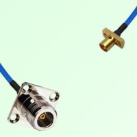Semi-Flexible Jumper SMP Male 2 Hole to N Female 4 Hole 25x25mm Semi-Flexible Jumper SMP Male 2 Hole to N Female 4 Hole 25x25mm