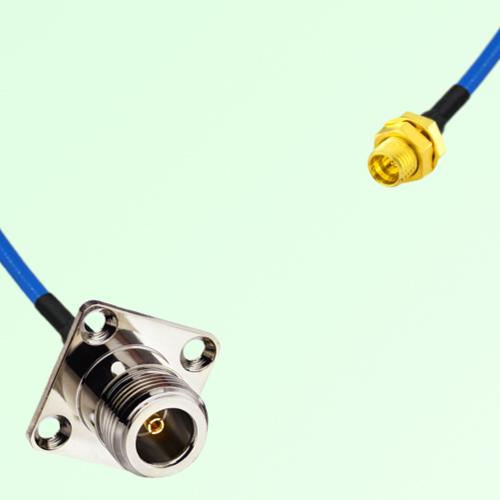 Semi-Flexible Jumper SMP Bulkhead Male to N Female 4 Hole Flange Mount 25x25mm Semi-Flexible Jumper SMP Bulkhead Male to N Female 4 Hole Flange Mount 25x25mm