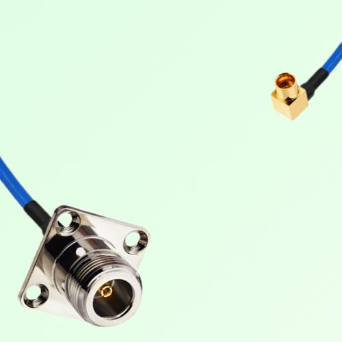 Semi-Flexible Jumper SMP Male Right Angle to N Female 4 Hole 25x25mm Semi-Flexible Jumper SMP Male Right Angle to N Female 4 Hole 25x25mm