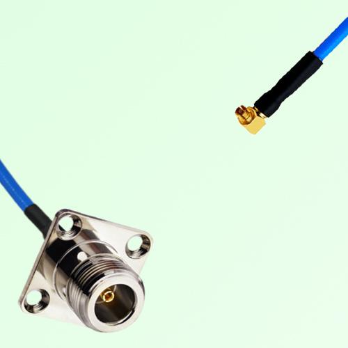 Semi-Flexible Jumper SMPM / SSMP Female Right Angle to N Female 4 Hole 25x25mm Semi-Flexible Jumper SMPM / SSMP Female Right Angle to N Female 4 Hole 25x25mm