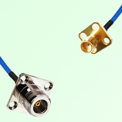 Semi-Flexible Jumper SSMA Female 4 Hole 12.7x12.7mm to N Female 4 Hole 25x25mm Semi-Flexible Jumper SSMA Female 4 Hole 12.7x12.7mm to N Female 4 Hole 25x25mm