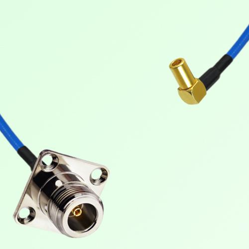 Semi-Flexible Jumper SSMB Female Right Angle to N Female 4 Hole 25x25mm