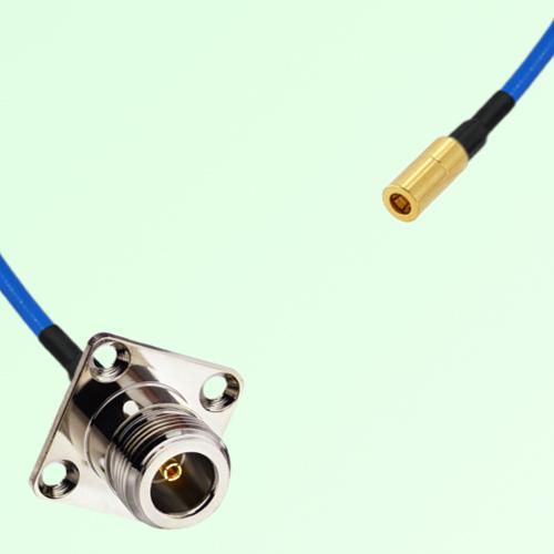 Semi-Flexible Jumper SSMB Female to N Female 4 Hole Flange Mount 25x25mm Semi-Flexible Jumper SSMB Female to N Female 4 Hole Flange Mount 25x25mm