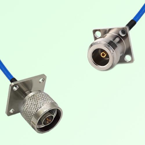 Semi-Flexible Jumper N Female 4 Hole 17.5x17.5mm to N Male 4 Hole 25x25mm Semi-Flexible Jumper N Female 4 Hole 17.5x17.5mm to N Male 4 Hole 25x25mm