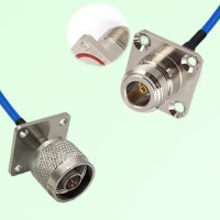 Semi-Flexible Jumper N Female 4 Hole with O-Ring 25mm to N Male 4 Hole 25mm Semi-Flexible Jumper N Female 4 Hole with O-Ring 25mm to N Male 4 Hole 25mm