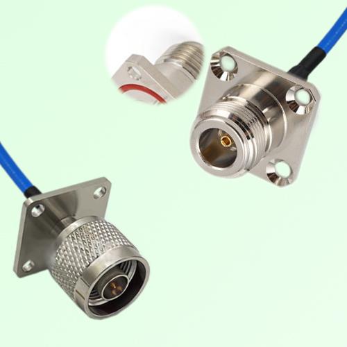 Semi-Flexible Jumper N Female 4 Hole with O-Ring 25mm to N Male 4 Hole 25mm Semi-Flexible Jumper N Female 4 Hole with O-Ring 25mm to N Male 4 Hole 25mm