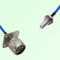 Semi-Flexible Jumper QMA Bulkhead Female with O-Ring to N Male 4 Hole 25x25mm Semi-Flexible Jumper QMA Bulkhead Female with O-Ring to N Male 4 Hole 25x25mm