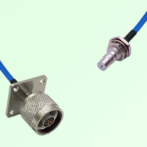 Semi-Flexible Jumper QMA Bulkhead Female with O-Ring to N Male 4 Hole 25x25mm Semi-Flexible Jumper QMA Bulkhead Female with O-Ring to N Male 4 Hole 25x25mm