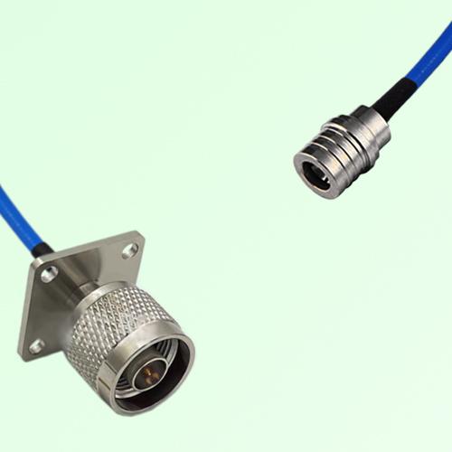 Semi-Flexible Jumper QMA Male to N Male 4 Hole Flange Mount 25x25mm Semi-Flexible Jumper QMA Male to N Male 4 Hole Flange Mount 25x25mm