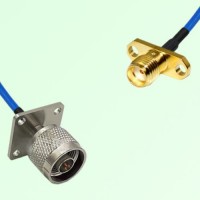 Semi-Flexible Jumper SMA Female 2 Hole to N Male 4 Hole 25x25mm Semi-Flexible Jumper SMA Female 2 Hole to N Male 4 Hole 25x25mm