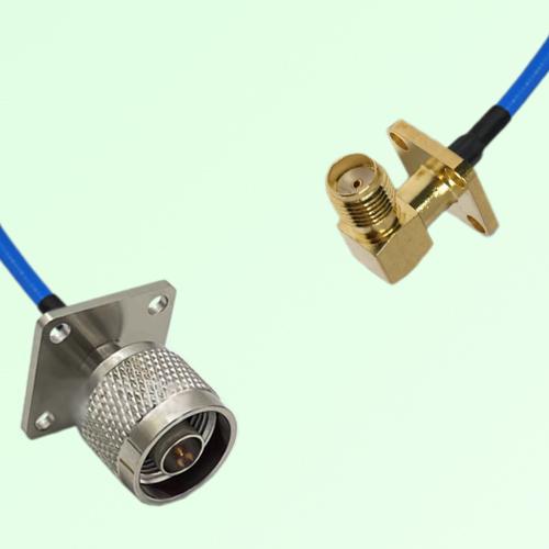 Semi-Flexible Jumper SMA Female Right Angle 4 Hole to N Male 4 Hole 25x25mm Semi-Flexible Jumper SMA Female Right Angle 4 Hole to N Male 4 Hole 25x25mm