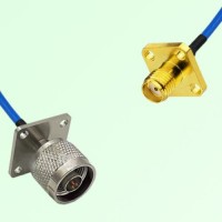 Semi-Flexible Jumper SMA Female 4 Hole 12.7x12.7mm to N Male 4 Hole 25x25mm Semi-Flexible Jumper SMA Female 4 Hole 12.7x12.7mm to N Male 4 Hole 25x25mm