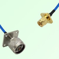Semi-Flexible Jumper SMA Male 4 Hole 12.7x12.7mm to N Male 4 Hole 25x25mm Semi-Flexible Jumper SMA Male 4 Hole 12.7x12.7mm to N Male 4 Hole 25x25mm