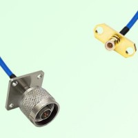Semi-Flexible Jumper SMB Male 2 Hole to N Male 4 Hole 25x25mm Semi-Flexible Jumper SMB Male 2 Hole to N Male 4 Hole 25x25mm