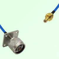 Semi-Flexible Jumper SMB Bulkhead Male to N Male 4 Hole Flange Mount 25x25mm Semi-Flexible Jumper SMB Bulkhead Male to N Male 4 Hole Flange Mount 25x25mm