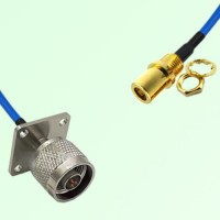 Semi-Flexible Jumper SMB Front Mount Bulkhead Female to N Male 4 Hole 25x25mm Semi-Flexible Jumper SMB Front Mount Bulkhead Female to N Male 4 Hole 25x25mm
