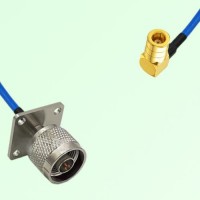 Semi-Flexible Jumper SMB Female Right Angle to N Male 4 Hole 25x25mm Semi-Flexible Jumper SMB Female Right Angle to N Male 4 Hole 25x25mm