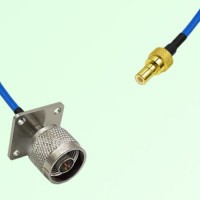 Semi-Flexible Jumper SMB Male to N Male 4 Hole Flange Mount 25x25mm Semi-Flexible Jumper SMB Male to N Male 4 Hole Flange Mount 25x25mm