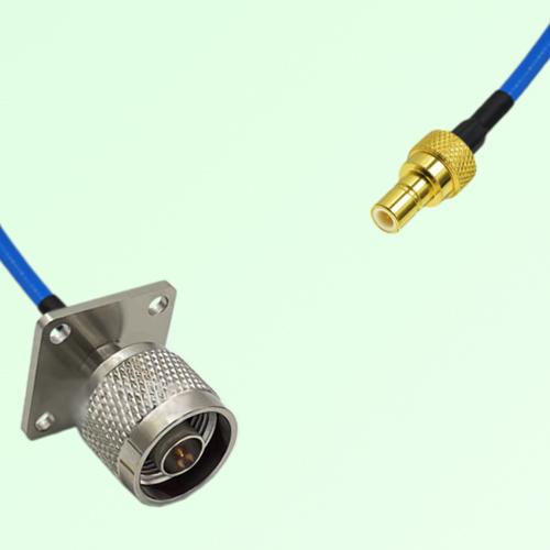 Semi-Flexible Jumper SMB Male to N Male 4 Hole Flange Mount 25x25mm Semi-Flexible Jumper SMB Male to N Male 4 Hole Flange Mount 25x25mm
