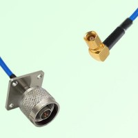 Semi-Flexible Jumper SMC Female Right Angle to N Male 4 Hole 25x25mm Semi-Flexible Jumper SMC Female Right Angle to N Male 4 Hole 25x25mm