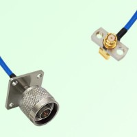 Semi-Flexible Jumper SMP Female Right Angle 2 Hole to N Male 4 Hole 25x25mm Semi-Flexible Jumper SMP Female Right Angle 2 Hole to N Male 4 Hole 25x25mm
