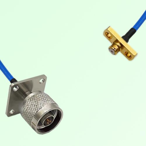 Semi-Flexible Jumper SMP Female 2 Hole to N Male 4 Hole 25x25mm Semi-Flexible Jumper SMP Female 2 Hole to N Male 4 Hole 25x25mm