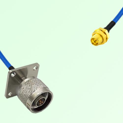 Semi-Flexible Jumper SMP Bulkhead Male to N Male 4 Hole Flange Mount 25x25mm Semi-Flexible Jumper SMP Bulkhead Male to N Male 4 Hole Flange Mount 25x25mm