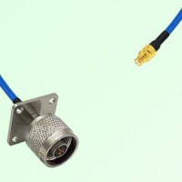 Semi-Flexible Jumper SMP Female to N Male 4 Hole Flange Mount 25x25mm Semi-Flexible Jumper SMP Female to N Male 4 Hole Flange Mount 25x25mm