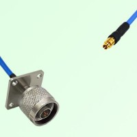 Semi-Flexible Jumper SMPM / SSMP Female to N Male 4 Hole Flange Mount 25x25mm Semi-Flexible Jumper SMPM / SSMP Female to N Male 4 Hole Flange Mount 25x25mm